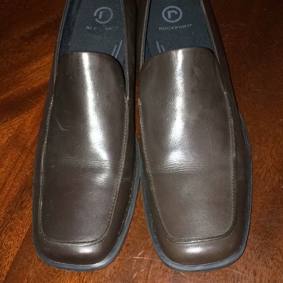 Rockport Brown Leather Loafers 10M Men’s - Picture 2 of 8